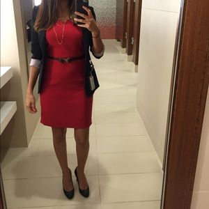 Red pencil dress